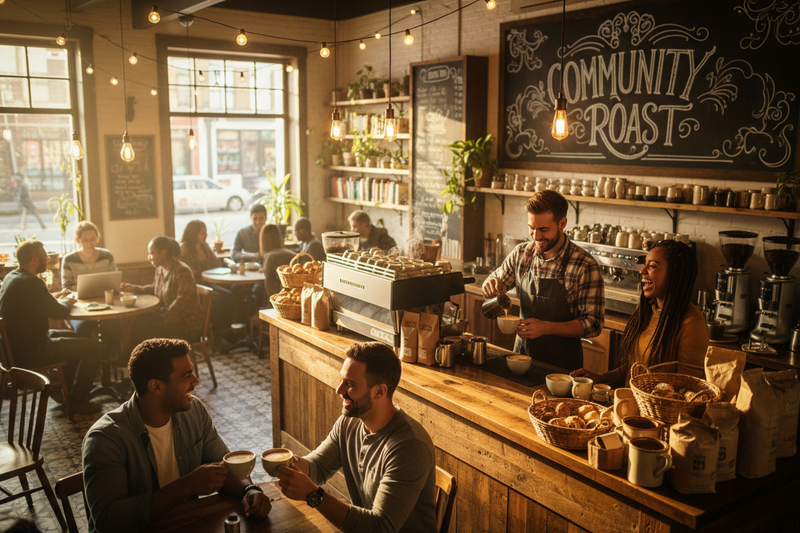 community serving coffee